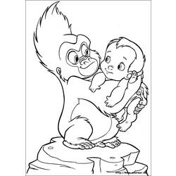 Dibujo para colorear: Tarzan (Películas de animación) #131090 - Dibujos para Colorear e Imprimir Gratis