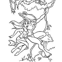 Dibujo para colorear: Tarzan (Películas de animación) #131110 - Dibujos para Colorear e Imprimir Gratis