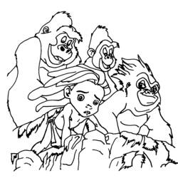 Dibujo para colorear: Tarzan (Películas de animación) #131131 - Dibujos para Colorear e Imprimir Gratis