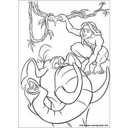 Dibujo para colorear: Tarzan (Películas de animación) #131140 - Dibujos para Colorear e Imprimir Gratis