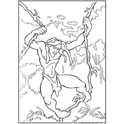 Dibujo para colorear: Tarzan (Películas de animación) #131150 - Dibujos para Colorear e Imprimir Gratis