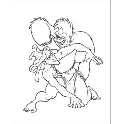 Dibujo para colorear: Tarzan (Películas de animación) #131251 - Dibujos para Colorear e Imprimir Gratis