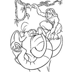 Dibujo para colorear: Tarzan (Películas de animación) #131252 - Dibujos para Colorear e Imprimir Gratis