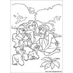 Dibujo para colorear: Tarzan (Películas de animación) #131257 - Dibujos para Colorear e Imprimir Gratis