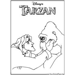 Dibujo para colorear: Tarzan (Películas de animación) #131307 - Dibujos para Colorear e Imprimir Gratis