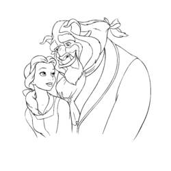 Dibujo para colorear: The Beauty and the Beast (Películas de animación) #131029 - Dibujos para Colorear e Imprimir Gratis