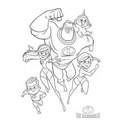 Dibujos para colorear: The Incredibles - Dibujos para Colorear e Imprimir Gratis