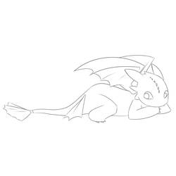 Dibujo Toothless (Películas de Animación) #179874 para imprimir y colorear