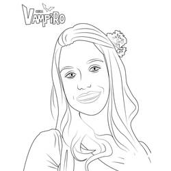 Dibujo para colorear: Chica Vampiro (Películas y Series de TV) #204477 - Dibujos para Colorear e Imprimir Gratis