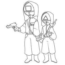Dibujos para colorear: El Juego del Calamar - Dibujos para Colorear e Imprimir Gratis