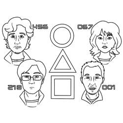Dibujo para colorear: El Juego del Calamar (Películas y Series de TV) #176280 - Dibujos para Colorear e Imprimir Gratis