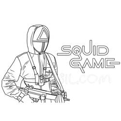 Dibujo para colorear: El Juego del Calamar (Películas y Series de TV) #176287 - Dibujos para Colorear e Imprimir Gratis