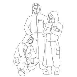 Dibujo para colorear: El Juego del Calamar (Películas y Series de TV) #176296 - Dibujos para Colorear e Imprimir Gratis