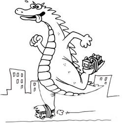 Dibujos para colorear: Godzilla - Dibujos para Colorear e Imprimir Gratis