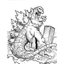 Dibujo para colorear: Godzilla (Películas y Series de TV) #173073 - Dibujos para Colorear e Imprimir Gratis