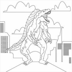Dibujo para colorear: Godzilla (Películas y Series de TV) #173082 - Dibujos para Colorear e Imprimir Gratis