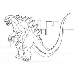Dibujo para colorear: Godzilla (Películas y Series de TV) #173083 - Dibujos para Colorear e Imprimir Gratis