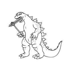 Dibujo para colorear: Godzilla (Películas y Series de TV) #173086 - Dibujos para Colorear e Imprimir Gratis