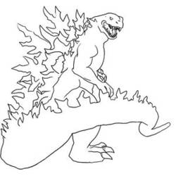 Dibujo para colorear: Godzilla (Películas y Series de TV) #173093 - Dibujos para Colorear e Imprimir Gratis