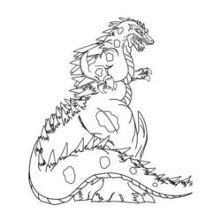 Dibujo para colorear: Godzilla (Películas y Series de TV) #173097 - Dibujos para Colorear e Imprimir Gratis
