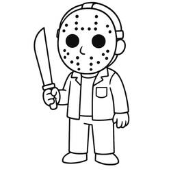 Dibujo Jason Voorhees (Películas y Series de TV) #222075 para imprimir y colorear