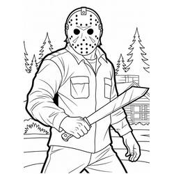 Dibujo Jason Voorhees (Películas y Series de TV) #222078 para imprimir y colorear
