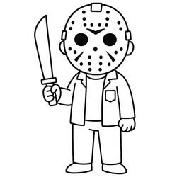 Dibujo Jason Voorhees (Películas y Series de TV) #222088 para imprimir y colorear