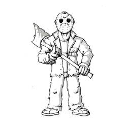 Dibujo Jason Voorhees (Películas y Series de TV) #222100 para imprimir y colorear