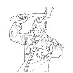 Dibujo Jason Voorhees (Películas y Series de TV) #222103 para imprimir y colorear
