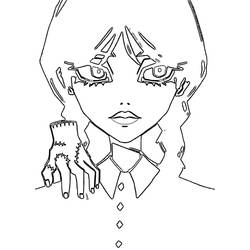 Dibujo para colorear: Merlina Addams (Películas y Series de TV) #189738 - Dibujos para Colorear e Imprimir Gratis