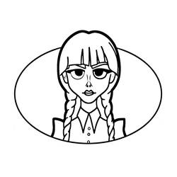 Dibujo para colorear: Merlina Addams (Películas y Series de TV) #189743 - Dibujos para Colorear e Imprimir Gratis