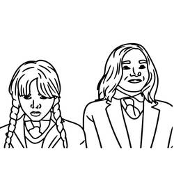 Dibujo para colorear: Merlina Addams (Películas y Series de TV) #189747 - Dibujos para Colorear e Imprimir Gratis
