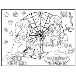 Dibujo para colorear: Merlina Addams (Películas y Series de TV) #214919 - Dibujos para Colorear e Imprimir Gratis