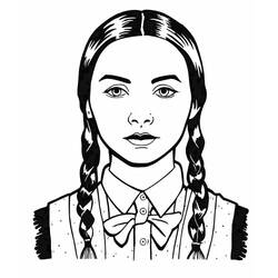 Dibujo para colorear: Merlina Addams (Películas y Series de TV) #214922 - Dibujos para Colorear e Imprimir Gratis