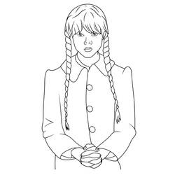 Dibujo para colorear: Merlina Addams (Películas y Series de TV) #214923 - Dibujos para Colorear e Imprimir Gratis