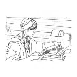 Dibujo para colorear: Merlina Addams (Películas y Series de TV) #214926 - Dibujos para Colorear e Imprimir Gratis
