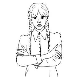 Dibujo para colorear: Merlina Addams (Películas y Series de TV) #214927 - Dibujos para Colorear e Imprimir Gratis