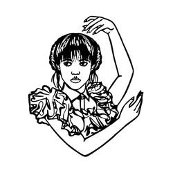 Dibujo para colorear: Merlina Addams (Películas y Series de TV) #214928 - Dibujos para Colorear e Imprimir Gratis