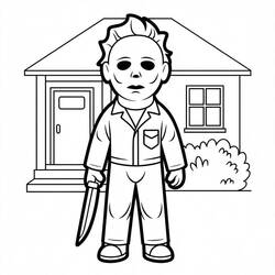 Dibujo Michael Myers (Películas y Series de TV) #222123 para imprimir y colorear