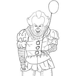 Dibujo para colorear: Pennywise (Películas y Series de TV) #220406 - Dibujos para Colorear e Imprimir Gratis