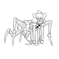 Dibujo para colorear: Pennywise (Películas y Series de TV) #220407 - Dibujos para Colorear e Imprimir Gratis