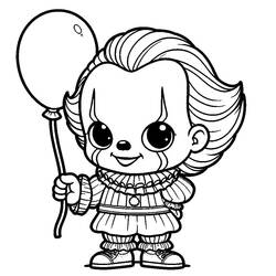 Dibujo para colorear: Pennywise (Películas y Series de TV) #220426 - Dibujos para Colorear e Imprimir Gratis