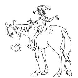 Dibujo para colorear: Pippi Calzaslargas (Películas y Series de TV) #208342 - Dibujos para Colorear e Imprimir Gratis