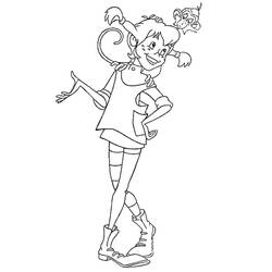 Dibujo para colorear: Pippi Calzaslargas (Películas y Series de TV) #208343 - Dibujos para Colorear e Imprimir Gratis