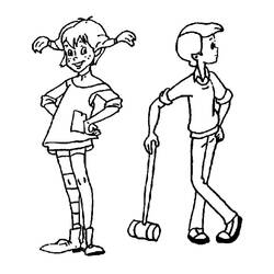 Dibujo para colorear: Pippi Calzaslargas (Películas y Series de TV) #208345 - Dibujos para Colorear e Imprimir Gratis