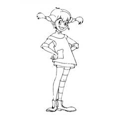 Dibujo para colorear: Pippi Calzaslargas (Películas y Series de TV) #208350 - Dibujos para Colorear e Imprimir Gratis