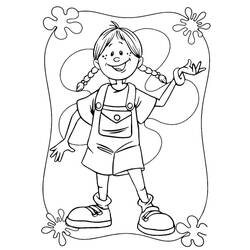 Dibujo para colorear: Pippi Calzaslargas (Películas y Series de TV) #208354 - Dibujos para Colorear e Imprimir Gratis