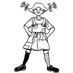 Dibujo para colorear: Pippi Calzaslargas (Películas y Series de TV) #208356 - Dibujos para Colorear e Imprimir Gratis