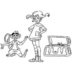 Dibujo para colorear: Pippi Calzaslargas (Películas y Series de TV) #208365 - Dibujos para Colorear e Imprimir Gratis