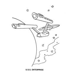 Dibujo para colorear: Viaje a las Estrellas (Películas y Series de TV) #70261 - Dibujos para Colorear e Imprimir Gratis